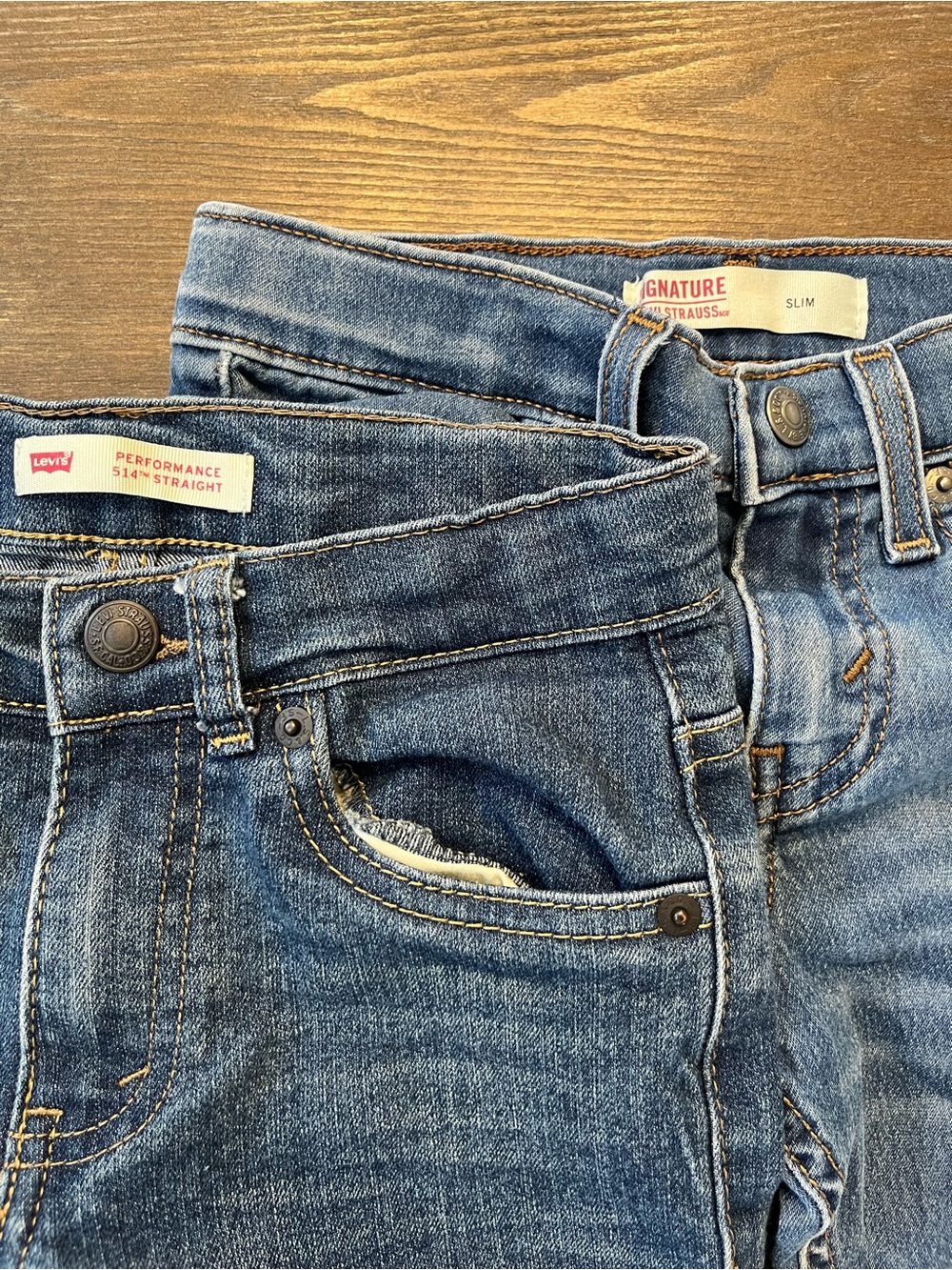 Two Levis Jeans Boys Size 7